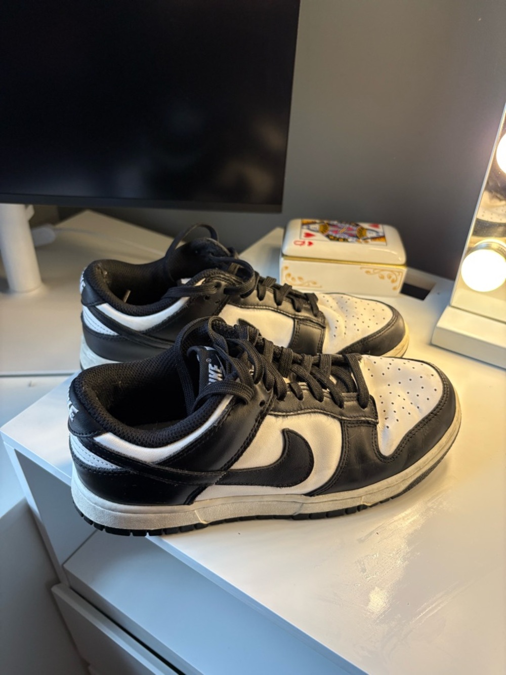 Nike black and white dunks